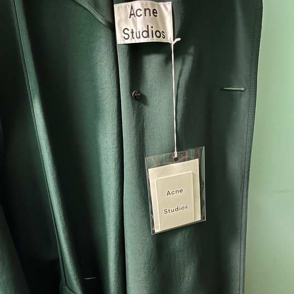 Acne hunter green trench coat - Picture 5 of 9